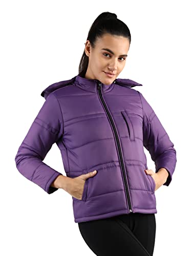 Image of CHKOKKO Women's Winter Quilted Jacket Purple XL