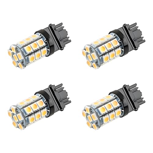 Makergroup S8 3156 Wedge Base LED Light Bulb 12VAC/DC Low Voltage 4Watt Warm White 2700K-3000K for Outdoor Landscape Lighting Outdoor Landscape Lighting and Automotive Lights 4-Pack
