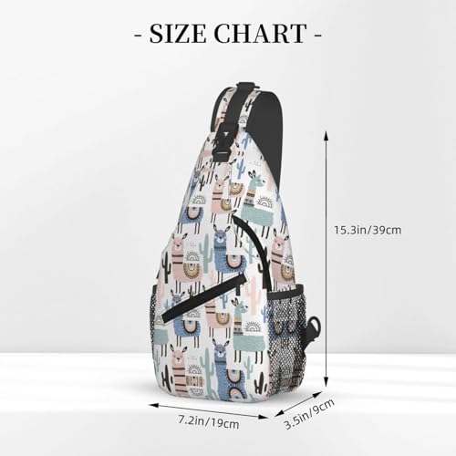 Mochila cruzada tipo bandolera Llama Alpaca para trekking miniatura 3