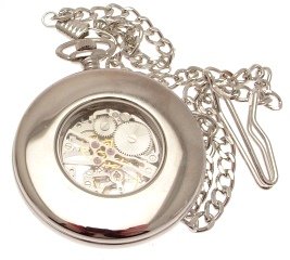 Orologi da tasca per uomo cromato meccanico