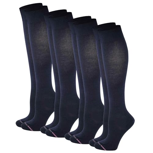 Image of Dr. Motion Compression Knee High Socks for Women - 4 Pairs Pack