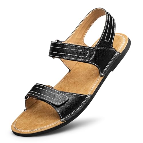 Sandale homme en cuir chaussures ouvertes d'été légères
