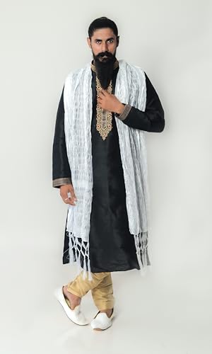 Indian Traditional Kurta Sherwani Dupatta Shawl Scarf For Men (Only Dupatta)3