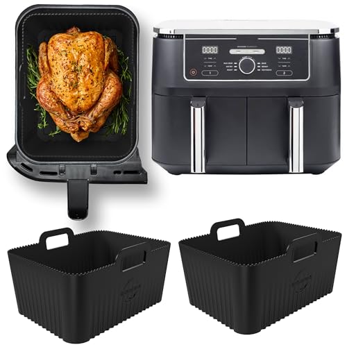 Premium Silicone Liners for Ninja 9.5L AF400UK & DZ400UK Air Fryer | 0.8mm Ridges for Air Flow 2.5mm Thick Dishwasher Safe | Silicone Air Fryer Liner |