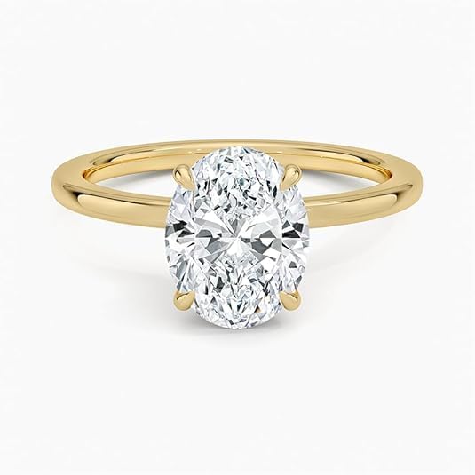 1-5 Ct Oval Moissanite Engagement Ring 10k 14k 18k Gold & 925 Sterling Silver Hidden Halo Solitaire Moissanite Ring Christmas Gift For Her