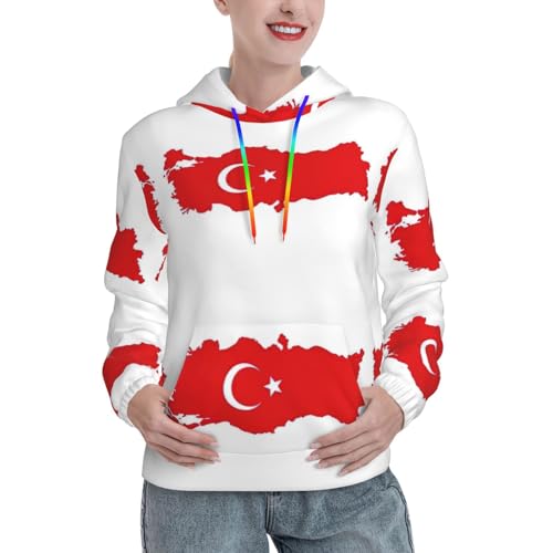 Sweat à capuche Turquie pull doux femme idée cadeau idéale pour les fêtes