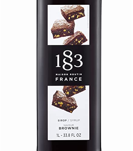 Image of 1883 Brownie Syrup for Drinks, Made in France, 1 Liter Glass Bottle