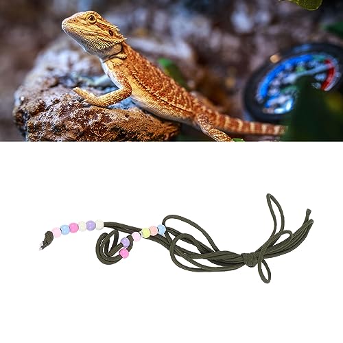 Image of Reptile Lizard Harness Leash Bearded Dragon Rope Adjustable Small Animal Traction Rope for Lizard Reptiles Amphibians Small Animal (OD Green)