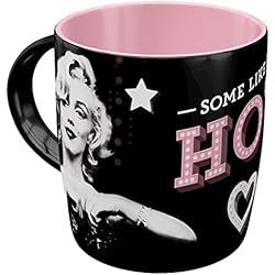 Cortina Marilyn Monroe Nostalgic-Art Taza de café retro, Marilyn – Some Like It Hot – Idea de regalo para los aficionados al cine, Diseño vintage, cerámica, 330 ml