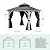 YITAHOME White Gazebo 10x10ft Hardtop Double Roof Canopy Galvanized Iron Aluminum Frame Outdoor Gazebo with Netting and Shaded Curtains Garden Tent for Patio, Backyard, Deck and Lawns, Grey Curtain