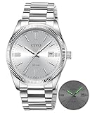 CIVO Orologio da Polso Uomo in Acciaio Inossidabile Analogico Impermeabile Quarzo Luminoso Elegante Regalo