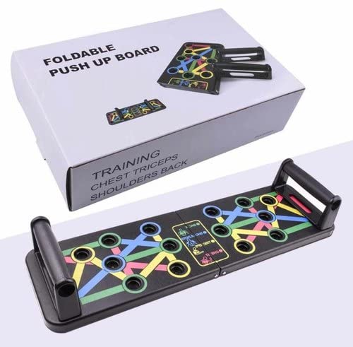 TS Playy® 9 in 1 Push Up Board – Home Workout Strength Training Equipment, Push Up Bar with 30+ Color Coded Combo Positions|Portable Gym Accessories for Men and Women-image-9