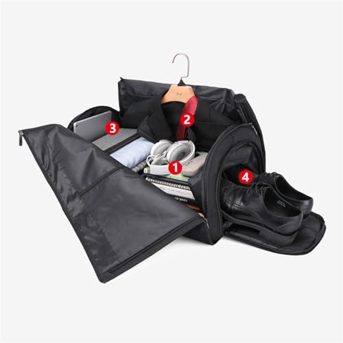 Suit Storage Bag Convertible Garment Bags Garment Bag Garment Duffel Bag for Travel, Business(Black)2
