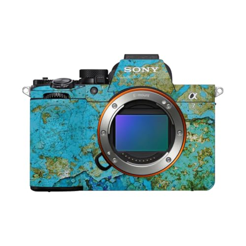 Image of Camera Skin Compatible with Sony Alpha A7 Mark V (2025) - Teal Marble - Premium 3M Vinyl Protective Wrap Decal Cover - Easy to Apply | Crafted in the USA by MightySkins
