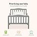 Dream On Me Classic Design Toddler Bed In Cool Grey, Greenguard Gold And JPMA Certified, Low To Floor Design, Two Side Safety rails, Non-Toxic Finishes, Wooden Nursery Furniture