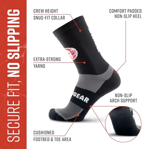Crew Length Trail Running Socks, Quick-Drying Mid-Calf Socks with Arch Support, Sweat-Resistant, Breathable Athletic Socks4