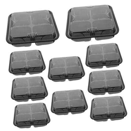 Alipis 10pcs Thickened Fruit Packing Box Container Buckle Lid for Fresh Fruits Snacks and Takeaway Practical Design for and Storage Style