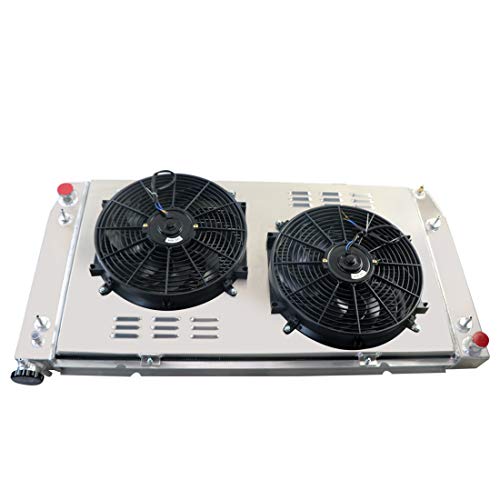 CoolingSky 3 Row All Aluminum Radiator +Fan Shroud Combo &Relay Kit for 1994-2000 Chevy GMC C/K 2500 3500 C6500 7.2L 7.4L Trucks - Thumbnail 4