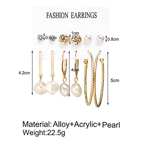 Image of Shining Diva Fashion Stylish Pairs Metal Earrings for Women and Girls