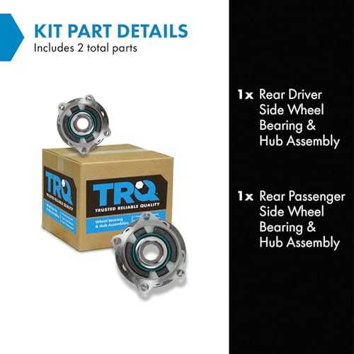 Image of TRQ Rear Wheel Bearing and Hub Assembly Set 2 Piece Compatible with 03-07 Volvo XC70 06-09 S60 AWD 04-05 S60 2.5T AWD 02-03 01-02 V70 XC 02-03 V70 04-06 S80 2.5T 2004