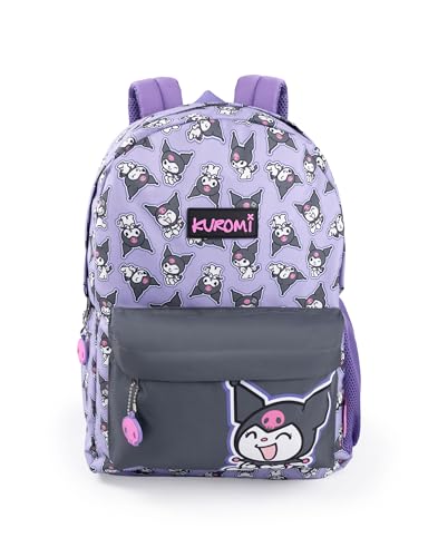 Mochila escolar de Kuromi y Hello Kitty infantil con cremallera