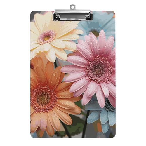 Porte-bloc marguerite colorée rigide pour la prise de notes nomade