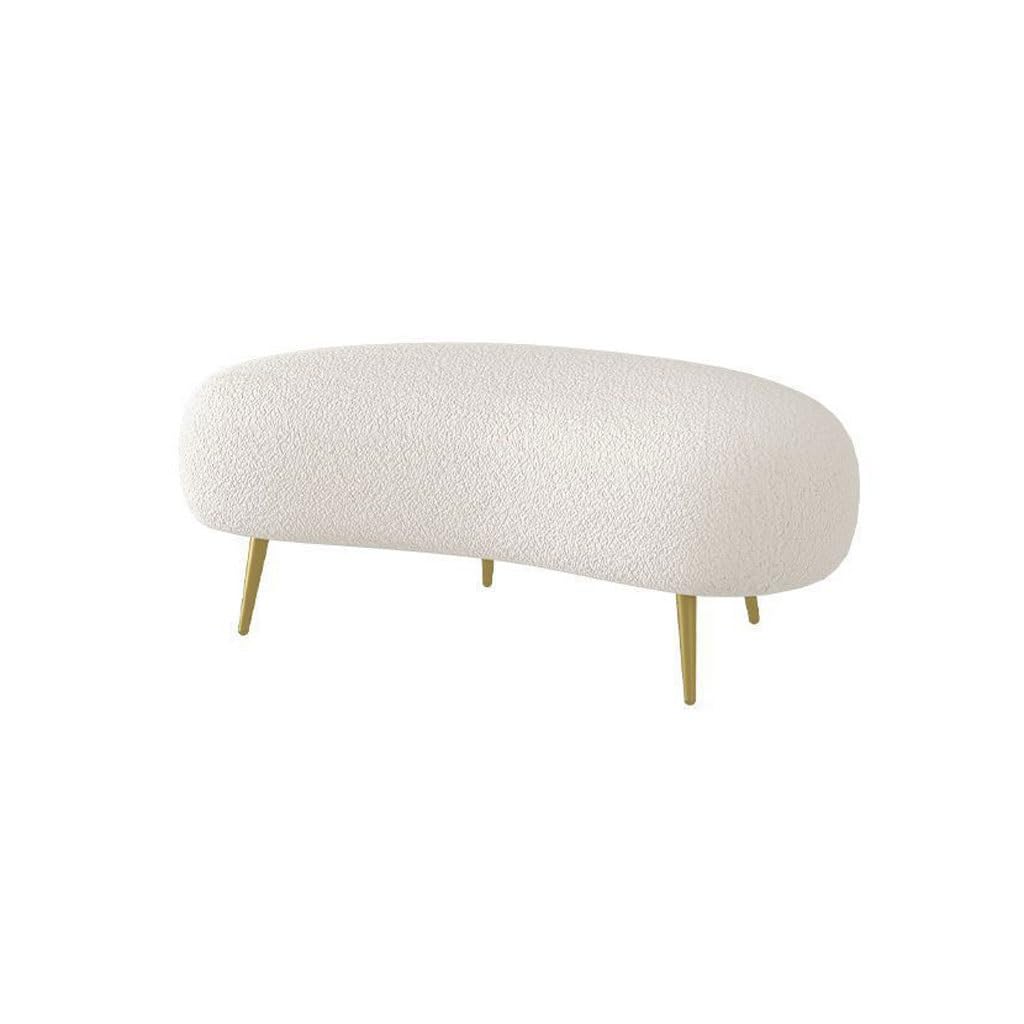Tabouret incurvé à assise longue en fer pour l'entrée du salon