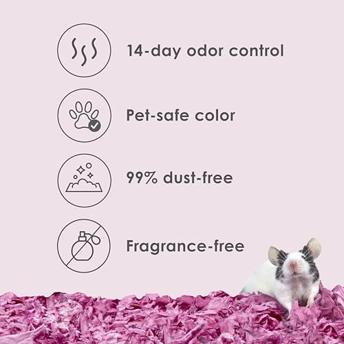 Kaytee Clean & Cozy Colors, Small Animal Bedding with Extreme Odor Control, Plum, 49.2 Liters - image 4