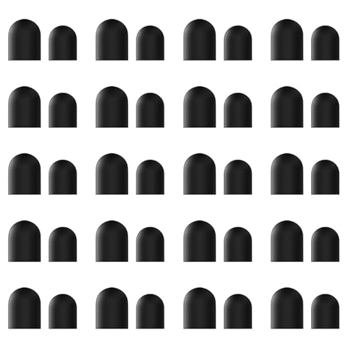 Image of 40PCS Replacement Rubber Tibs for Stylus Pen,High Sensitivity and Precisio,Universal Stylus Black Rubber Tips(0.27inch /0.21inch)