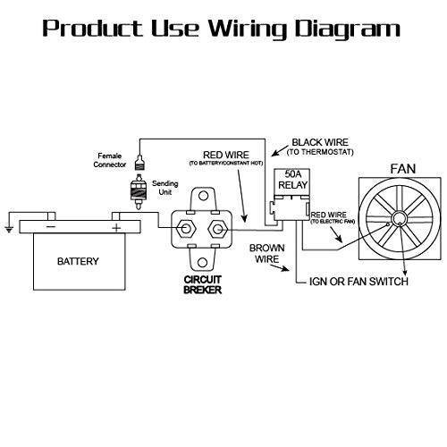 Taigoehua Electric Fan Wiring Install Kit Complete Thermostat 50 Amp