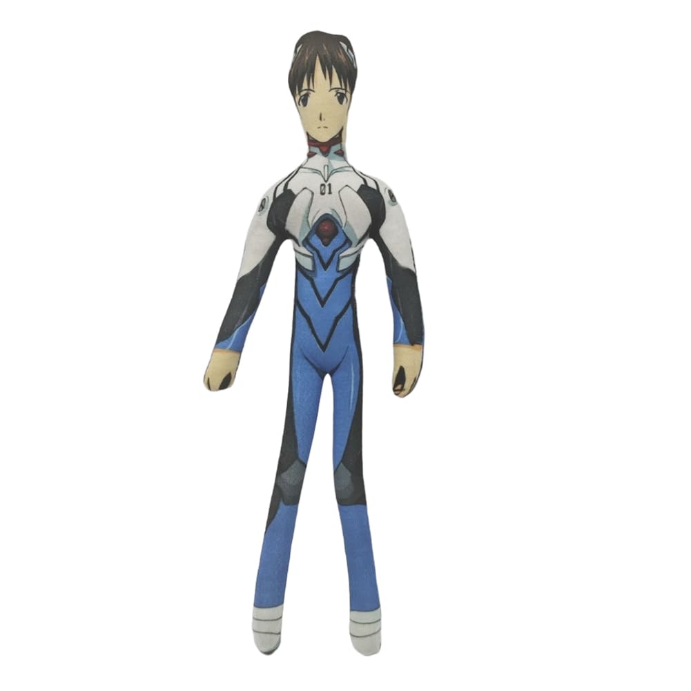 Zhongkaihua Asuka Langley Soryu Plush Ayanami Rei/Ikari Shinji Soft Figure Anime Twistable Built-in Wire Funny Pillow Throw Sofa Bedroom Home Decorations 23CM