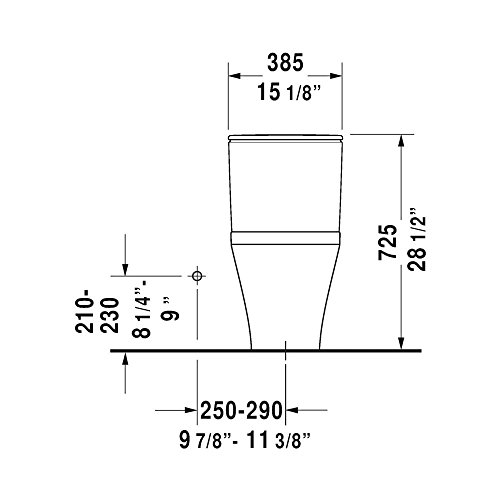 Duravit 2157010005 Durastyle Toilet, 1-Piece (Seat Not Included) #TOP4