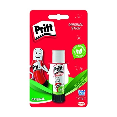Pritt Glue Stick, Safe & Child-Friendly Craft Glue for Arts & Crafts Activities, white, 1x11g Pritt Stick Cover