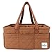 Adonia & Co Diaper Caddy Organizer – Baby Nursery Organizer for Newborn Essentials, Car & Home Storage – Portable, Stylish & Machine Washable (brown)