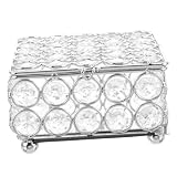 SHERCHPRY Joyero De Cristal Caja Para Collares y Baratijas Organizador De Joyas Decoración De Escritorio Para Almacenar Anillos y Pulseras