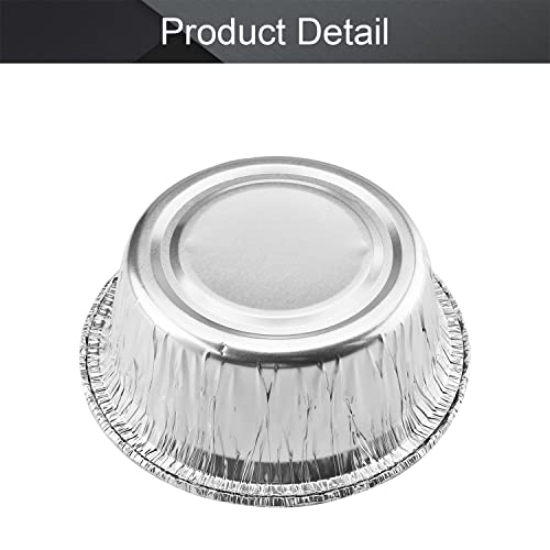 Image of Othmro 4.7 inchx1.7 inch(DiaxH) Aluminum Foil Food ContainersDisposable Takeout Pans, 100pcs Round Pans 250ml Aluminum Foil Pans for Cooking, Baking, Heating, Storing, Food Prepping
