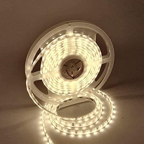 LEDMY Flexible Led Strip Lights DC12V 24W SMD3528 600LEDs Led Tape Light Warm White 3000K 5Meter/ 16.4Feet Using for Gardens, Homes, Kitchen, Car and Bar (LD-FLW-3528WW-120S-12V)