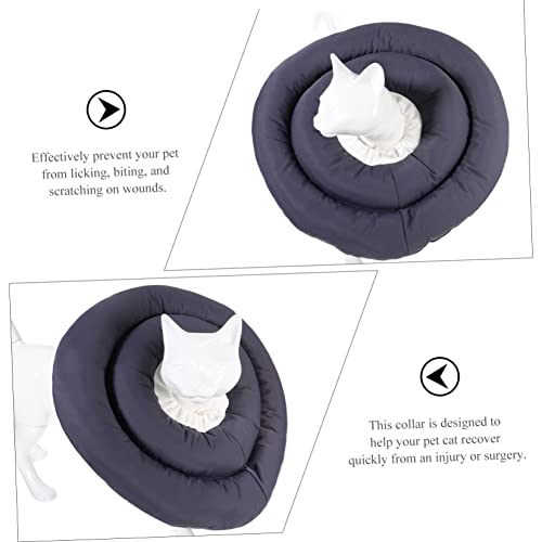Collar protector para gatos mediano para cuidado postoperatorio y heridas, 2 unidades 3