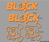 Encaje perfecto Ecoshirt Pegatinas Ken Block R77 Vinilo Adesivi Decal Aufkleber Клей Stickers Car Voiture Sport Racing, Naranja