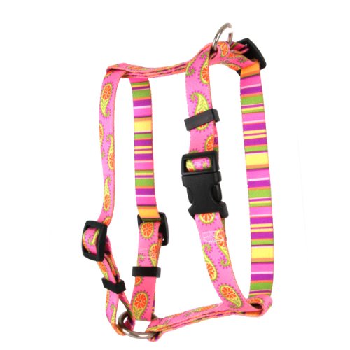 Image of Yellow Dog Design Standard Step-in Harness, Pink Paisley, Large 25 inch - 40 inch