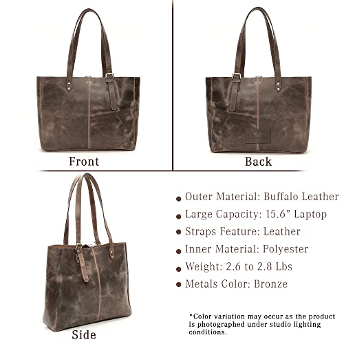 Image of Leather Tote Bag for women, Genuine Leather Totes, Shopping Bag, Gifts for Women