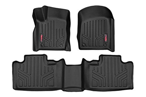 Rough Country Floor Mats for 2017-2022 Jeep Grand Cherokee WK2 - M-60305,Black