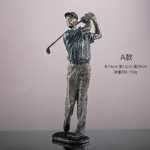 Figura Decorativa Golf Moderno en Resina Verde miniatura 4