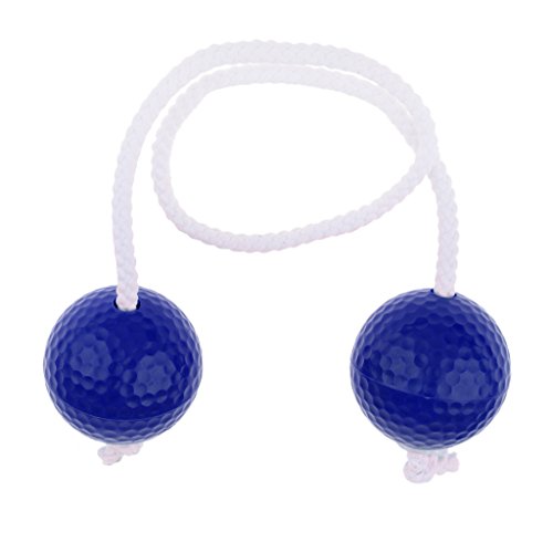 YIJU Bolas de Golfe de 5 Pares - Treino de Treino - Bolas de Golfe de Corda para Crianças - Azul