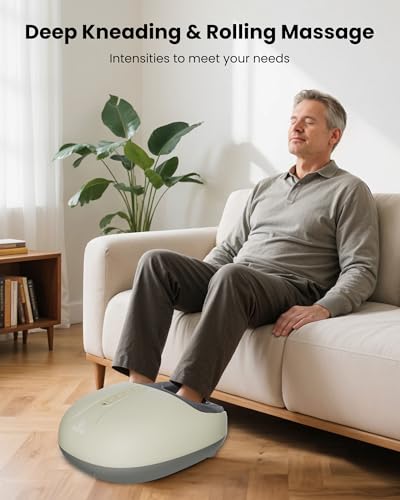 Image of COMFIER Shiatsu Foot Massager with Heat,Compression, Kneading & Rolling, Electric Feet Massager for Plantar Fasciitis, Foot Warmer Size Up to 15 inch, Gift for Men Women