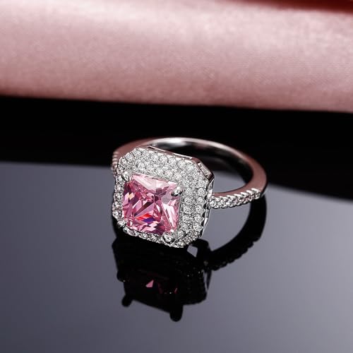 Gorgeous Bright Cubic Zirconia Rings Female Wedding Band Jewelry4