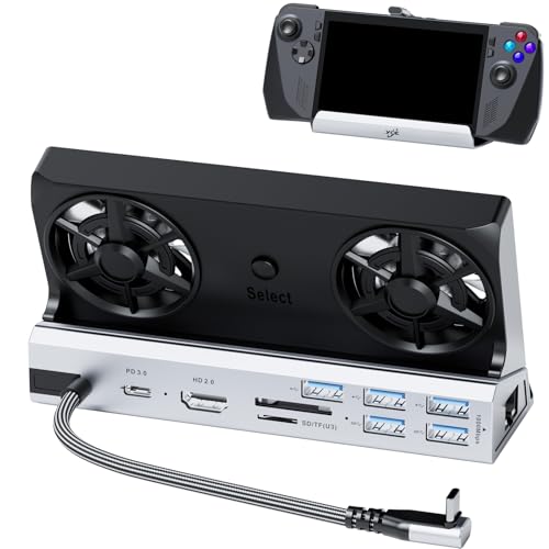 Dual Cooling Fans 13 in 1 Steam Deck Docking...