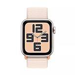 Apple Watch SE (2nd Gen) [GPS + Cellular, 40mm] - Starlight Aluminum Case with Starlight Sport Loop, One Size (Renewed)