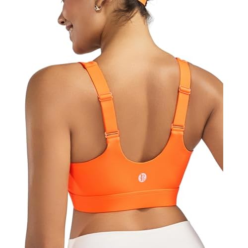 RUNNING GIRL Adjustable Straps High Impact Sports Bra for Women,High Support Workout Sports Bras with Sewn in Pads