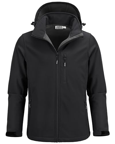 Outdoor Ventures Softshelljacke Herren Wasserdicht Atmungsaktiv, Fleece...